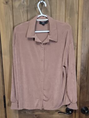 Vibe Dusty Rose Button-Down Long Sleeve Shirt